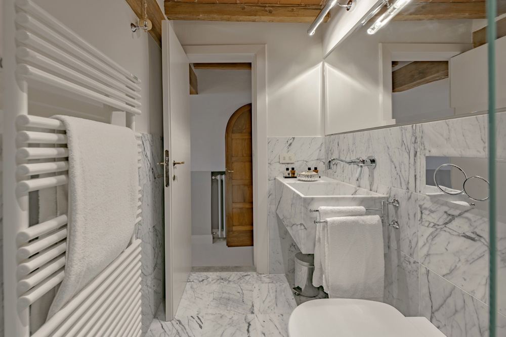 Modern bathroom with shower and elegant design