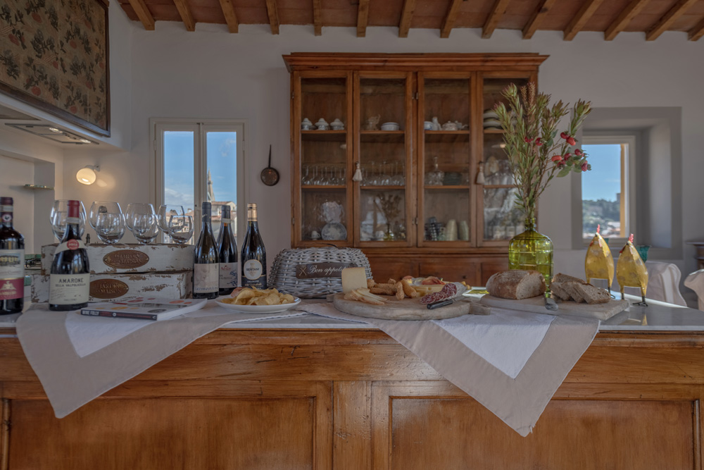 Dining area with elegant table setting