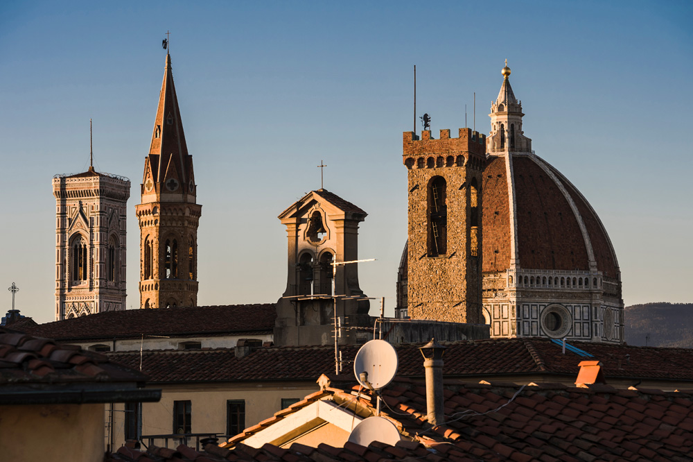 Florence Duomo and city rooftops view