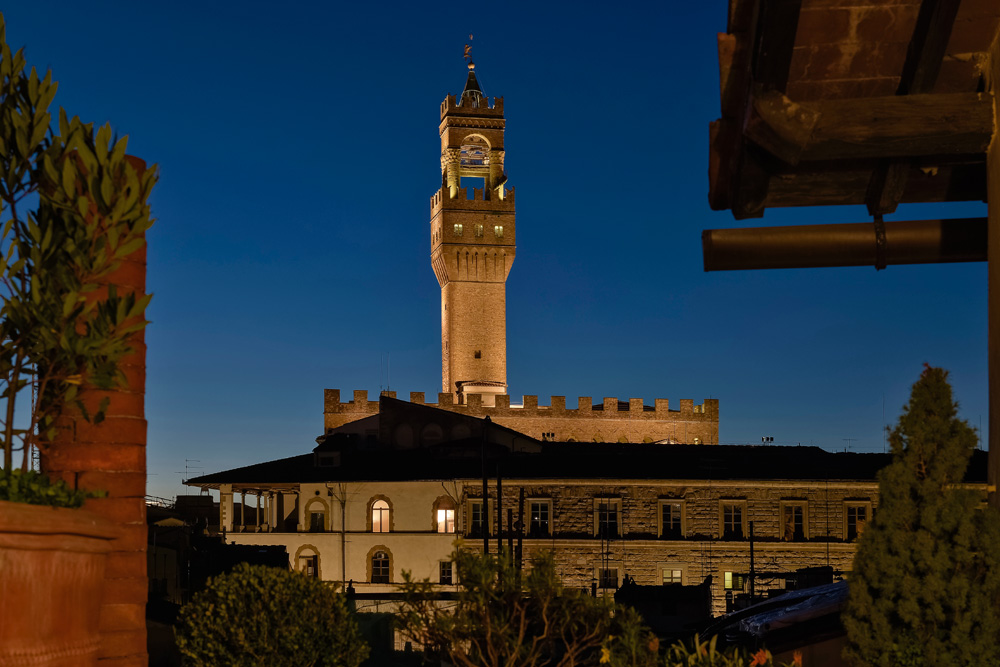 View of Florence historic tower from the apartment