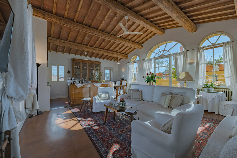 Elegant living room with classic decor and warm atmosphere