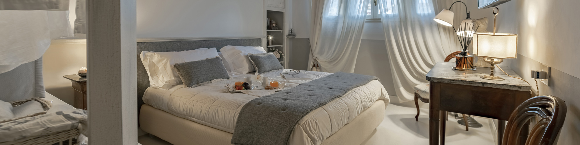 Refined bedroom of the Altana Visconti apartment