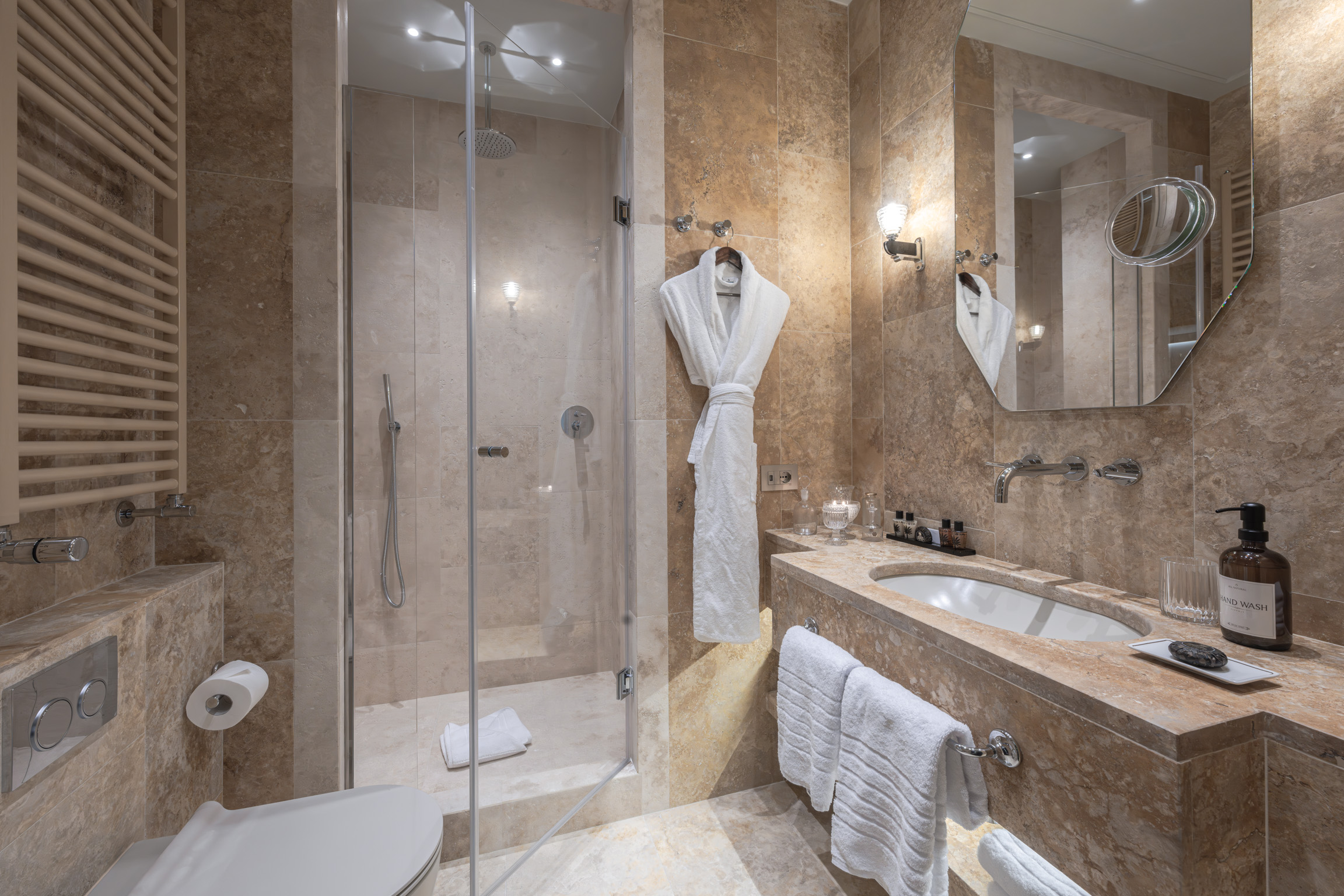 Bathroom detail in luxury apartment in Florence