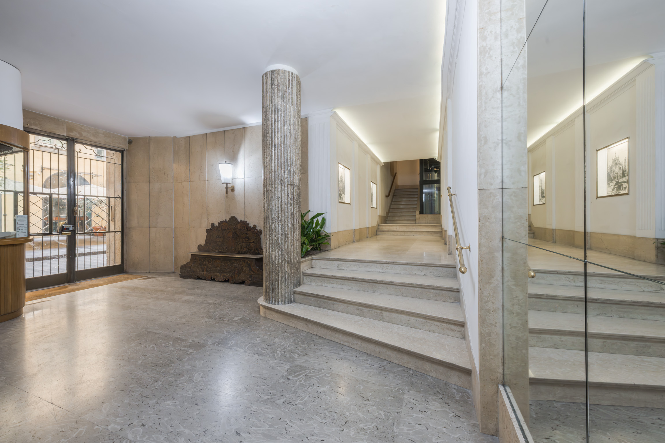Interior staircase and entrance hall in Florence building