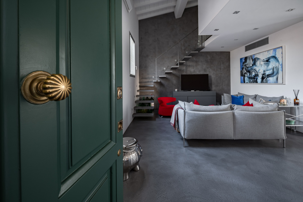 Stylish entrance door detail with luxury finishes