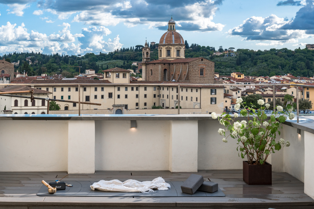 Panoramic Florence skyline with historic buildings
