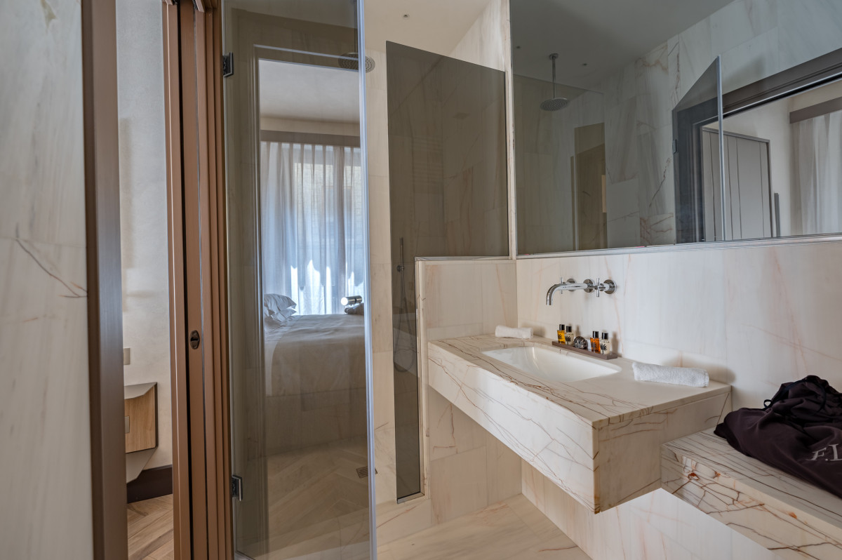 Bathroom detail in Florence apartment