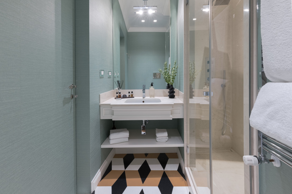 Bathroom interior in Florence apartment