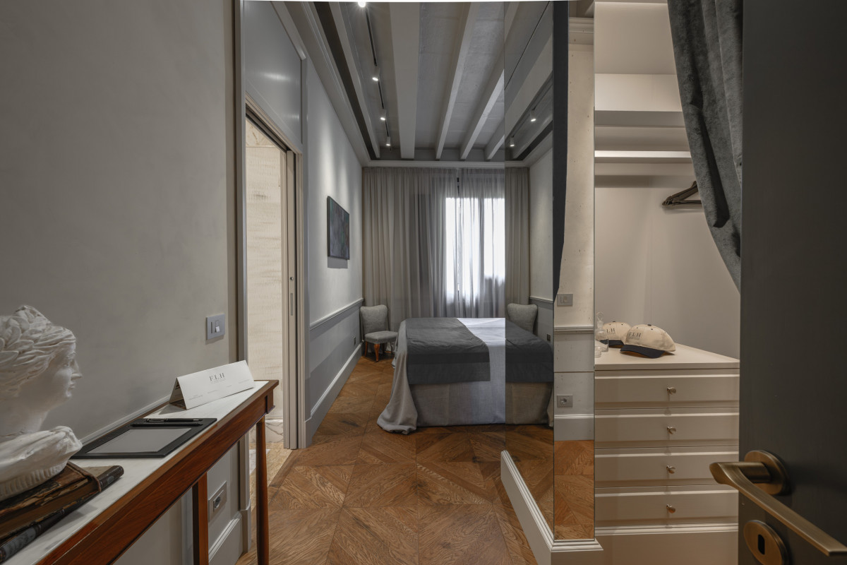 Simple bedroom in Florence apartment