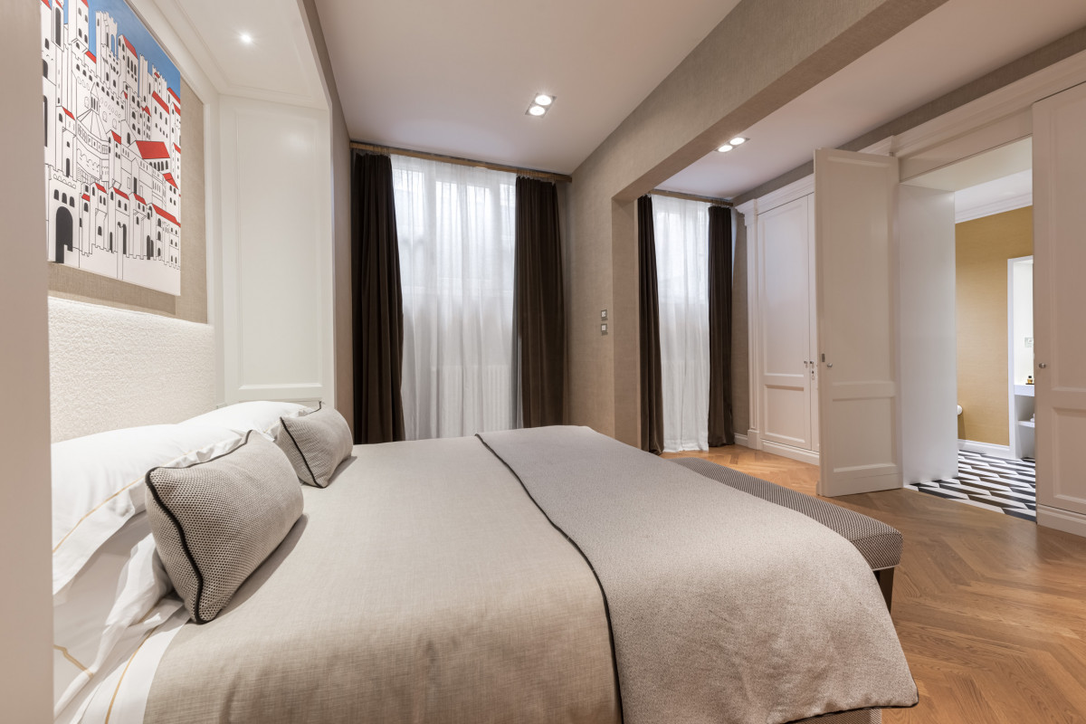 Bedroom view in Florence apartment