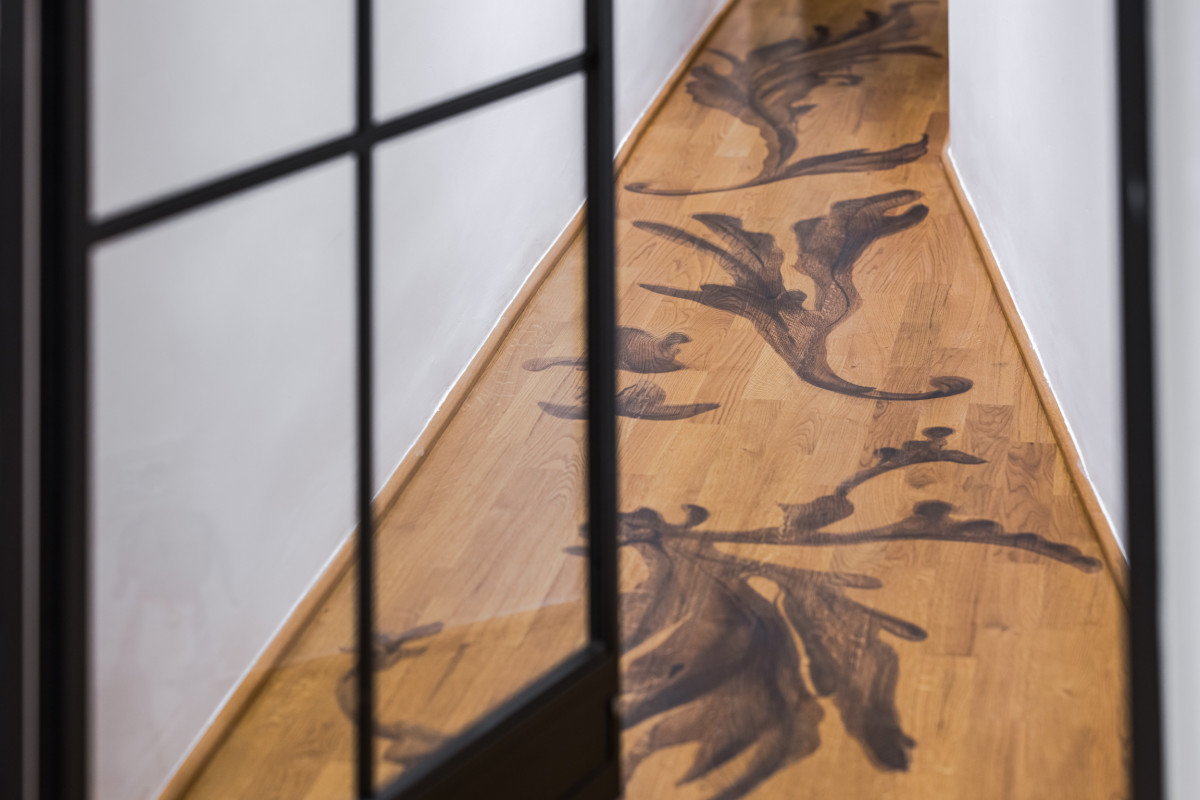 Staircase detail in Florence apartment interior