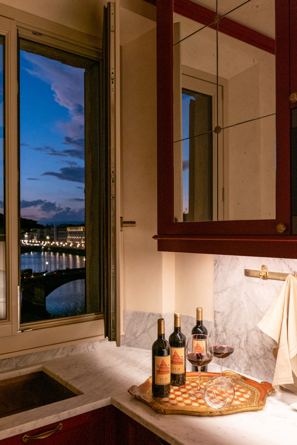 Evening view from Florence apartment window