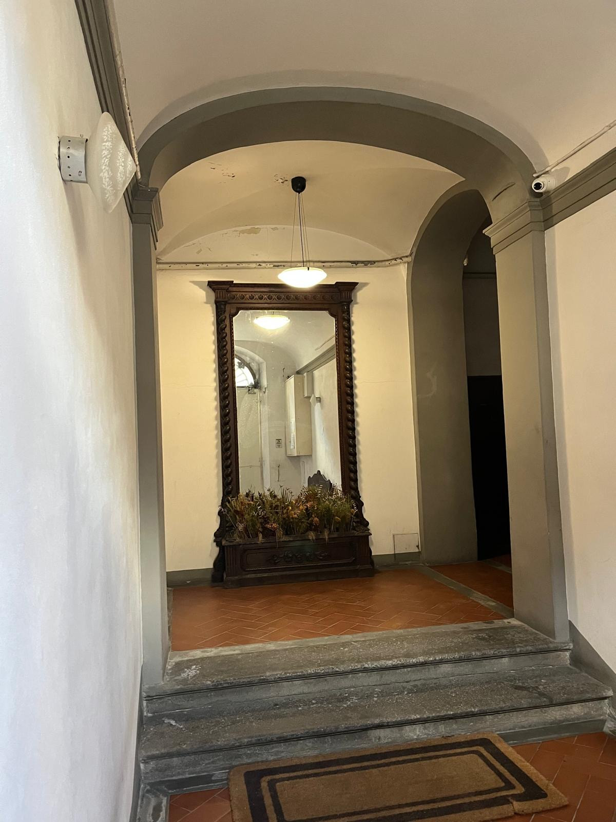 Interior hallway before renovation in historic Florence apartment