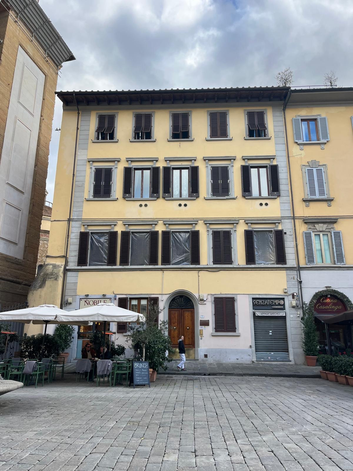 Historic building in Florence before renovation in the city center