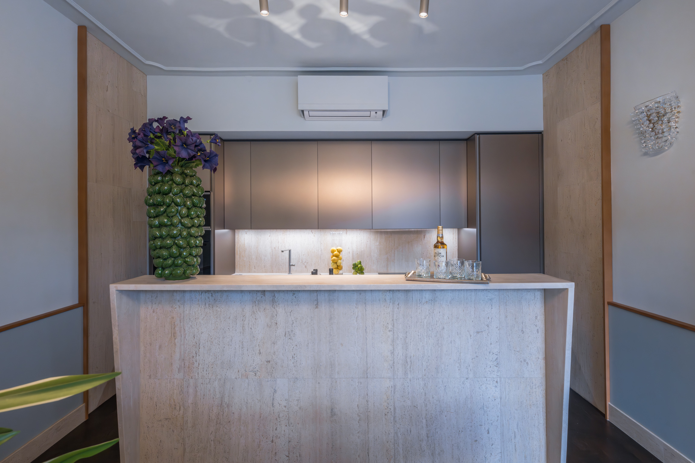 Modern kitchen in Florence luxury apartment