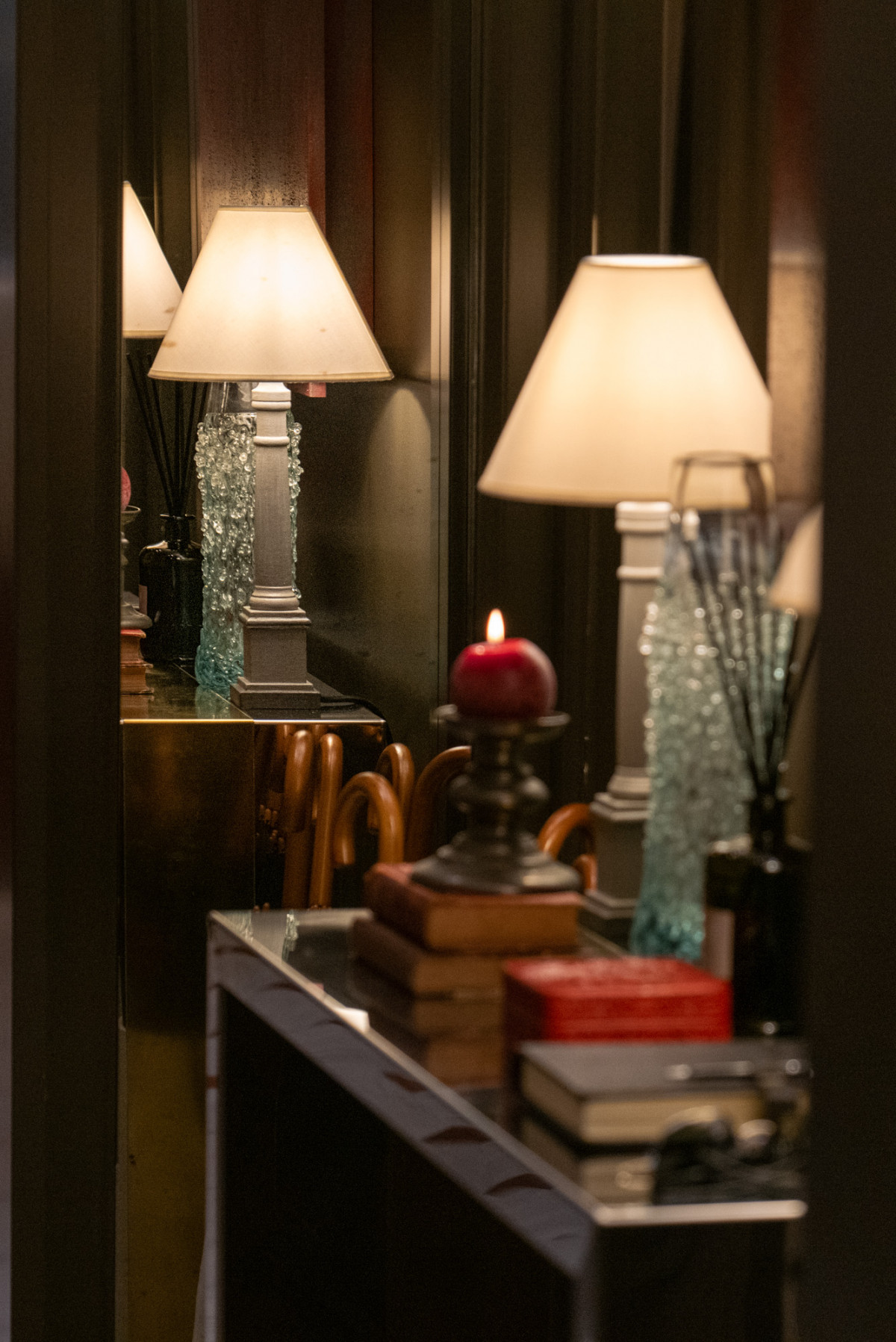 Decorative lamp in Florence luxury apartment