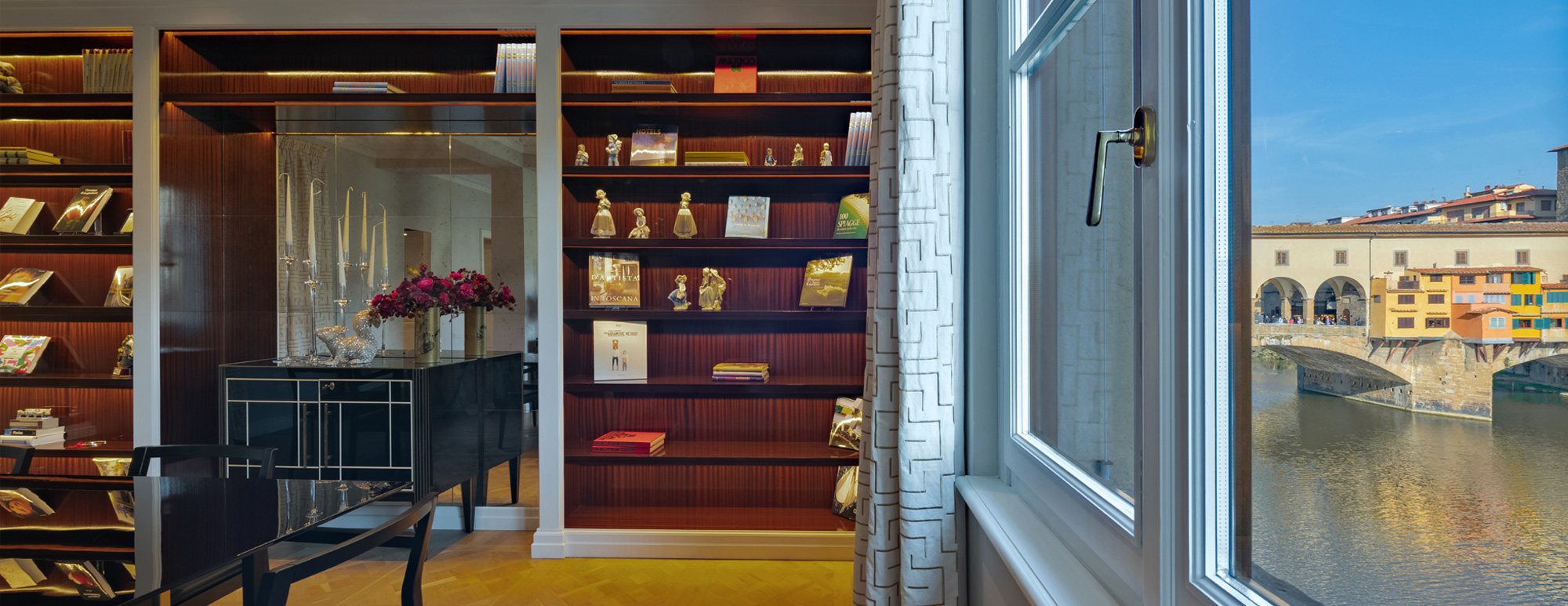 Luxury apartment Unicko in Florence with Arno river view and refined interior design