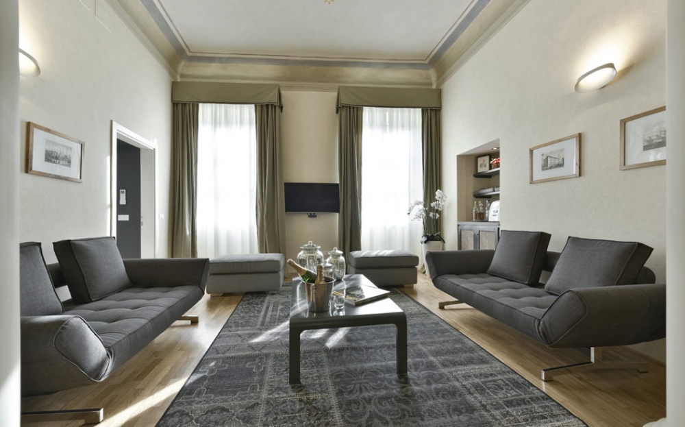 interior detail of luxury living room in Florence apartment