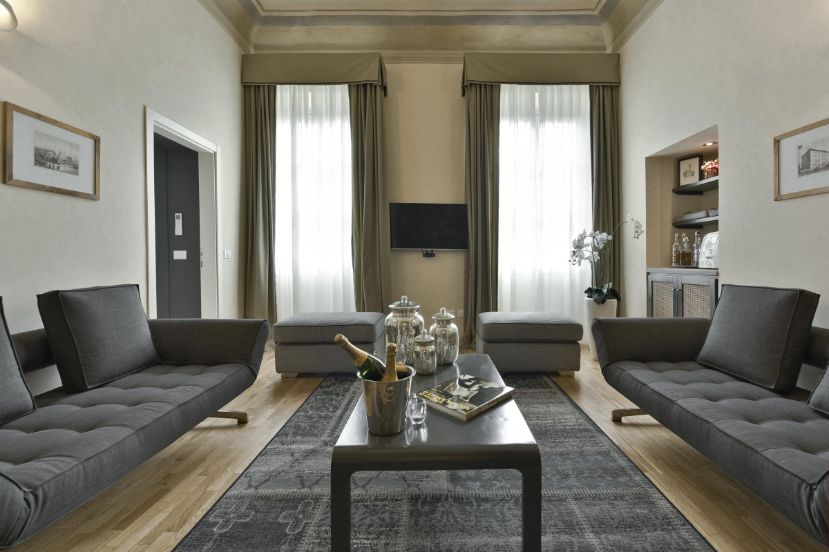 spacious living room with modern and classic style in Florence