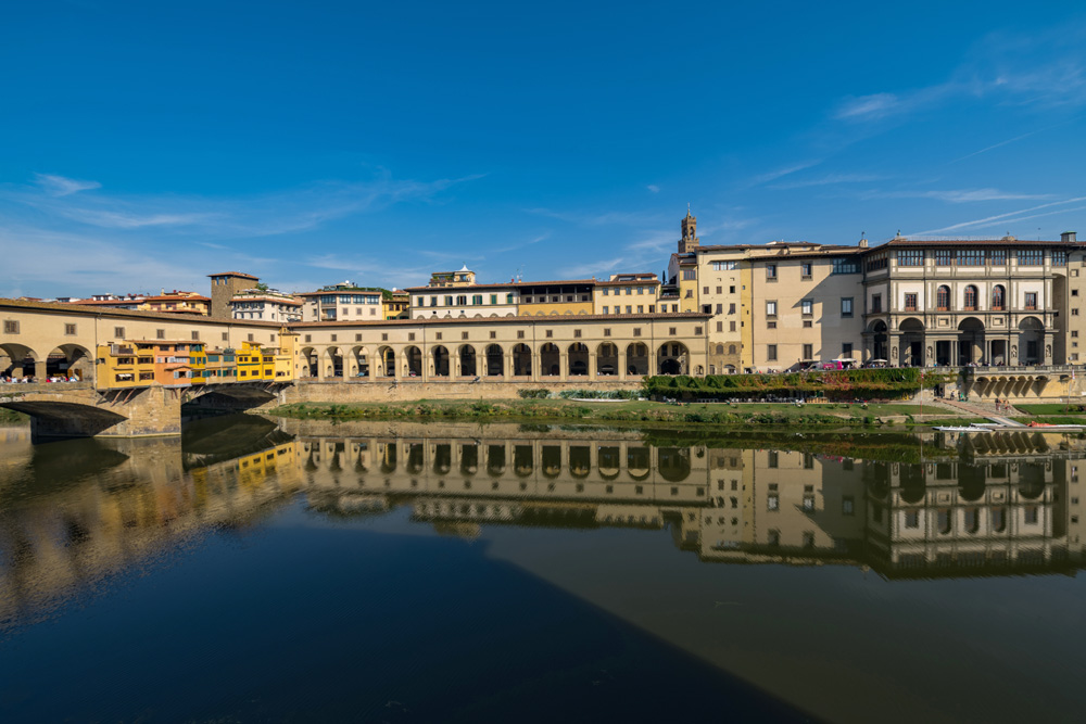 View of Ponte Vecchio and Arno river from Unicko apartment in Florence
