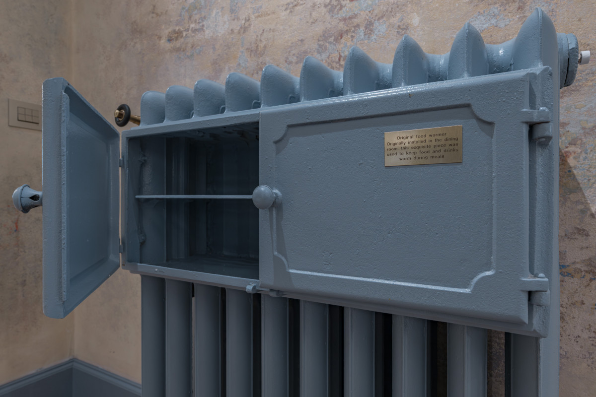 Traditional historic heating detail in Florence apartment